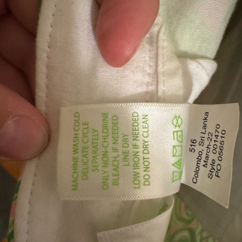 Lilly Pulitzer Pink and Green Leaf Print Shorts - Picture 6 of 7